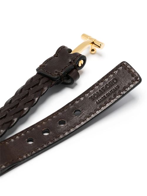 Cedar brown calf leather bracelet TOM FORD | JM001ICL001G1B023